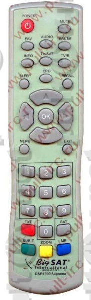 Replacement remote control for Bigsat DSR7000 4B1