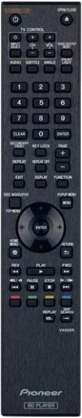Replacement remote control for Pioneer BDP-LX53
