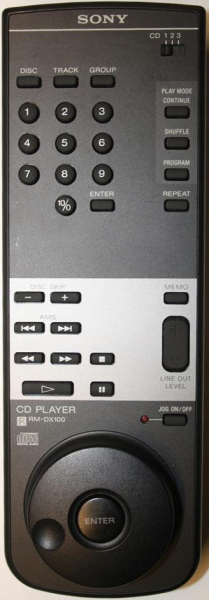 Replacement remote control for Sony RM-DX100CD