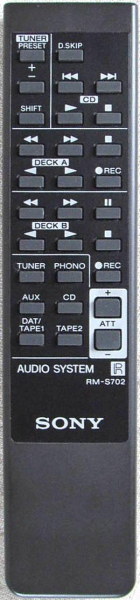 Replacement remote control for Sony RM-S702