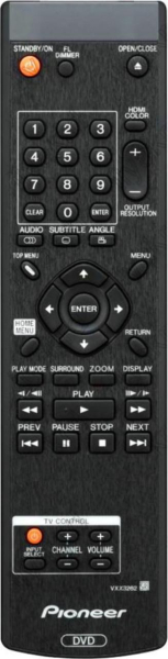 Replacement remote control for Pioneer DV-LX50