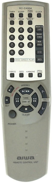 Replacement remote control for Aiwa NSX-T7