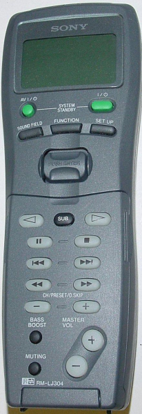 Erstatnings-fjernbetjening til  Sony STR-DB930