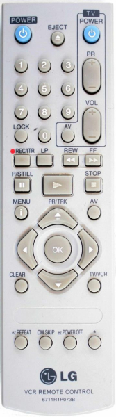 Replacement remote control for LG 6711R1P073B