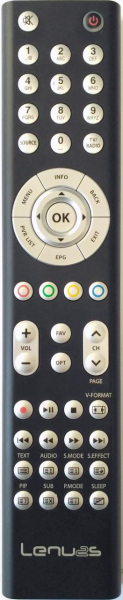 Erstatnings-fjernbetjening til  Lenuss HDTV2404