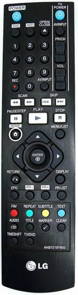 Replacement remote control for LG RHT599H
