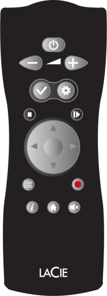Replacement remote control for Lacie LACINEMA-BLACKRECORD