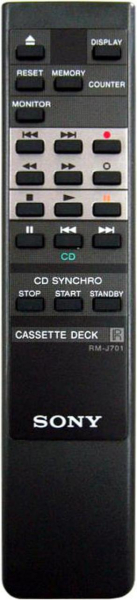 Replacement remote control for Sony RM-J701