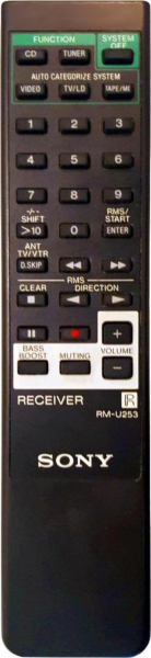 Replacement remote control for Sony STR-D365