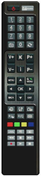 Replacement remote control for Sharp 076KOUW11