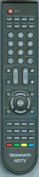Replacement remote for Skyworth SLC1971A3C, SLC1969A3, SLC1919A3S