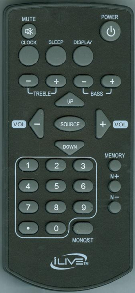Replacement remote for iLive IT082B