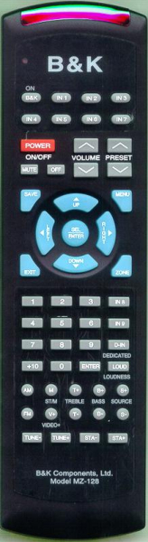 Replacement remote for B&K CT610, MZ128, CT310