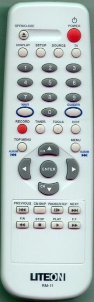 Replacement remote control for Lite-on LVW1105HC