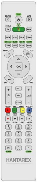 Replacement remote control for Hantarex LCD32REA-FHD