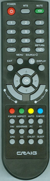 Replacement remote for Craig CLC504