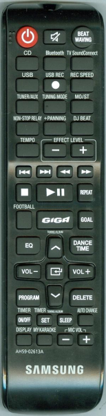 Replacement remote for Samsung MX-HS7000 MX-HS6000
