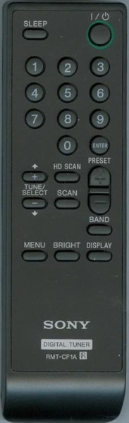 Replacement remote for Sony A-1483-895-A, RMT-CF1A, XDR-F1HD