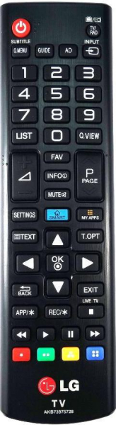 Replacement remote control for LG 43UK6400PLF
