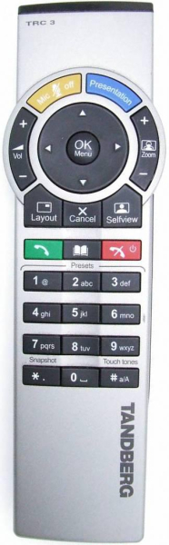 Replacement remote control for Tandberg TTC60