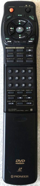 Replacement remote for Pioneer CUDV001, VXX2399, DVL700, DVL90