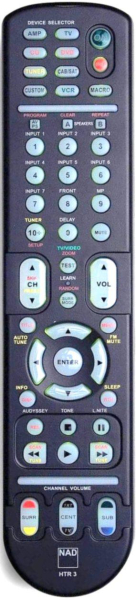 Replacement remote for Nad T765, T755, T775, HTR8, HTR3