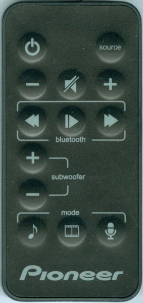 Replacement remote for Pioneer 47466112SPSB23, SPSB23W