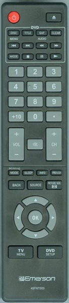 Replacement remote for Emerson 45FNT003, LD280EM4, URMT45FNT003