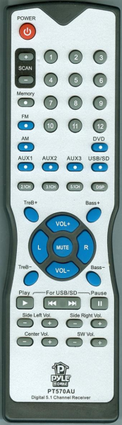 Replacement remote for Pyle PT570AU