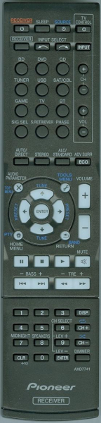 Replacement remote for Pioneer AXD7741, VSX503K, VSX-530-K