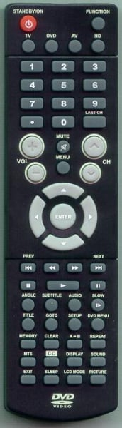 Replacement remote for Trutech PLV31199S1, PLV31199S1W