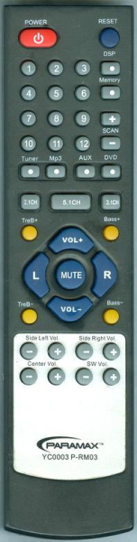 Replacement remote control for Paramax P-701