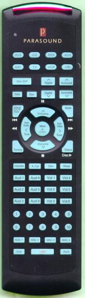 Replacement remote for Parasound AVR2500, AVC2500