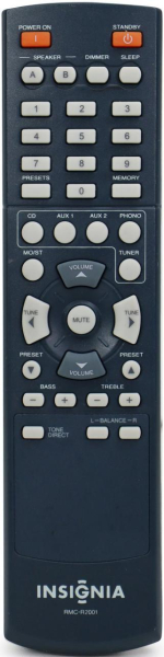 Replacement remote for Insignia NSR2001, NS-R2001