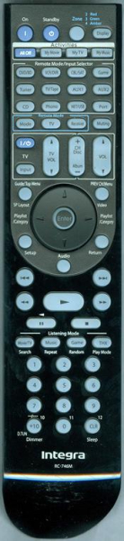 Replacement remote for Integra RC-746M, DHC-80.1, DTR-50.1, DTR-70.1, DTR-80.1