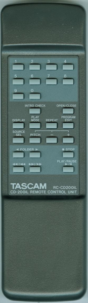 Replacement remote for Tascam RC-CD200IL, CD-200IB, CD-200IL
