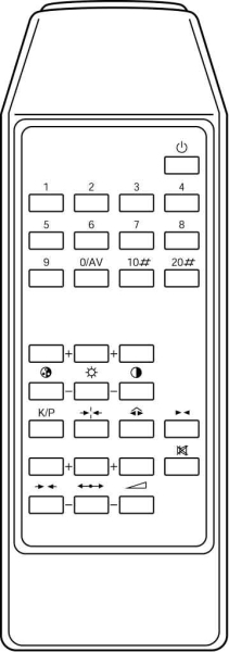 Erstatnings-fjernbetjening til  LG 105-045D