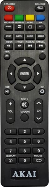 Replacement remote control for Akai AKTV3222T SMART