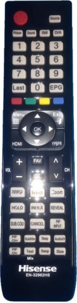 Replacement remote control for Hisense 168285
