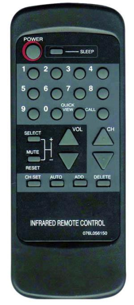 Replacement remote control for Emerson INFR.REM.CON.