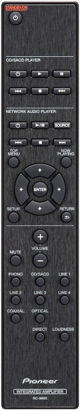 Replacement remote control for Pioneer RC-969S