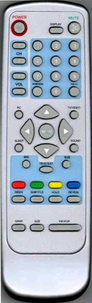Replacement remote control for Viewsonic 98TR7SW ENT VSF