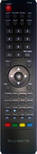 Replacement remote control for Blu:sens H96PVR-19P-SP1091120