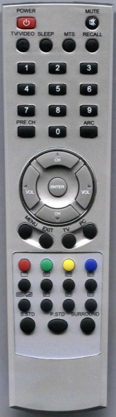Replacement remote control for Jq LTVJQ2001