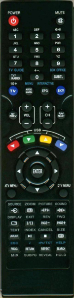 Replacement remote control for Videocon H2NEC