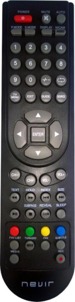 Replacement remote control for Nevir NVR7504-16HDN