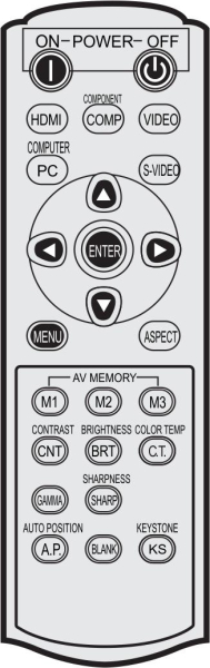 Replacement remote control for Mitsubishi HD4000(VER.2)