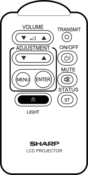 Replacement remote control for Sharp RRMCG1613CESA