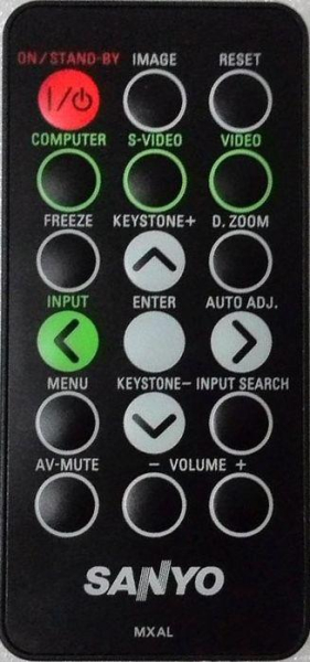 Replacement remote control for Sanyo PDG-DSU30