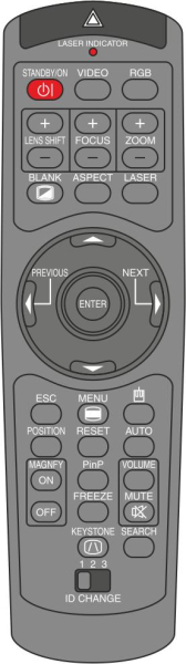 Replacement remote control for Hitachi CP-X1250
